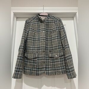 NWT L.L. BEAN STONINGTON WOOL BLEND JACKET SIZE MEDIUM. SNAP CLOSURE